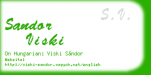 sandor viski business card